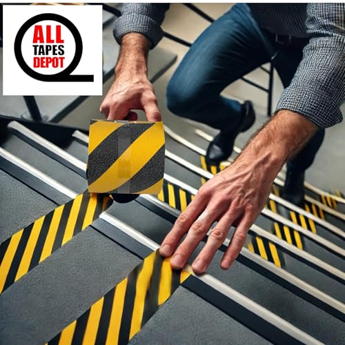 NST-20 Black Non-Skid Tape 2” Wide x 60 ft. Length Safety Way 60 Grit Anti Slip Traction Tape 32 Mil No Slip Pack of 1 ROLL - color: BLACK, size: 2" X 60'