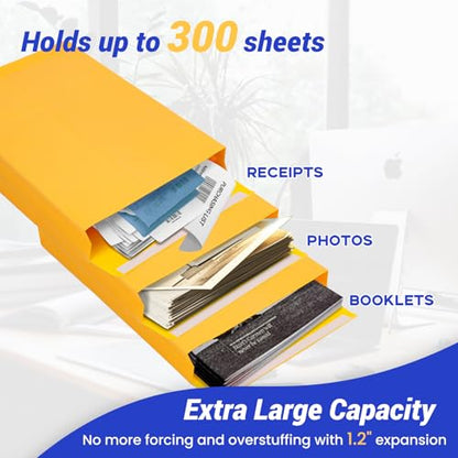 Goefun 6x9 Expanding Manilla Envelopes, 180 GSM Heavyweight Kraft - color: Yellow, size: 6x9