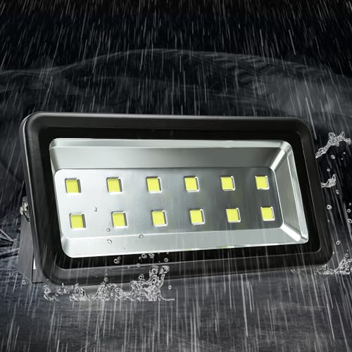 600W LED Floodlights, Ourside Super Bright Exterior Lamp, 6000K Daylight White, Waterproof Security Light for Garage, Yard, Garden, Stadium - size: 600w