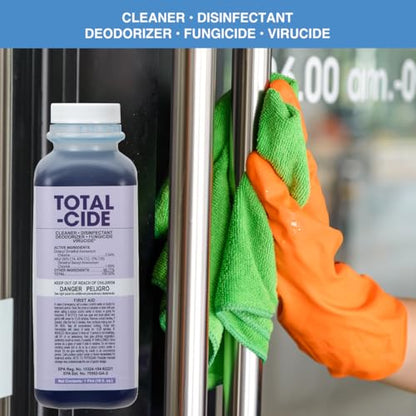 ForPro Total-Cide Disinfectant Solution, 2X Concentrated Formula, Hospital Grade Sanitizer & All Purpose Cleaner, 16 Fl Oz - size: 16 Fl Oz (Pack of 1)