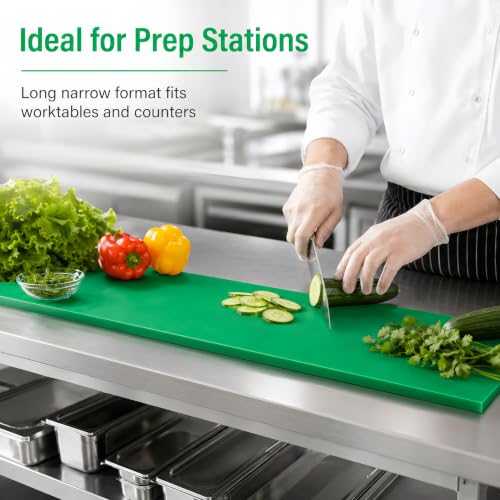 Commercial Cutting Board, 48 x 10 x 0.6 Inches, Green - color: Green, size: 48"L x 10"W