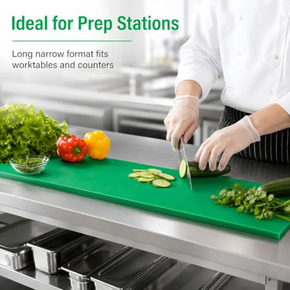 Commercial Cutting Board, 48 x 10 x 0.6 Inches, Green - color: Green, size: 48"L x 10"W
