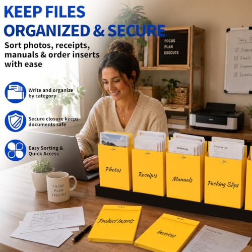 70 Pack 6x9 In Expanding Manila Envelopes with Reusable Clasp and Gummed Seal 180 GSM Heavyweight 1.2'' Expansion Small Yellow Envelope Folders for Home Office Business Mailing Storage Organizing - size: 70pcs-6x9in
