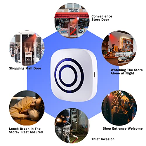 Motion Sensor Alarm, 300ft Wireless Long Range Indoor Driveway Alarm - color: White