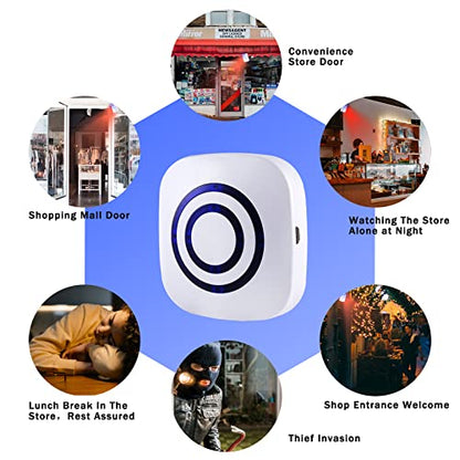 Motion Sensor Alarm, 300ft Wireless Long Range Indoor Driveway Alarm - color: White