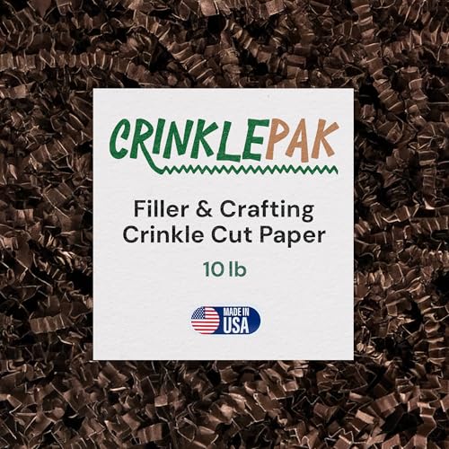10LB Chocolate Crinkle Paper Gift Basket Filler USA Made - color: Chocolate, size: 10 LB