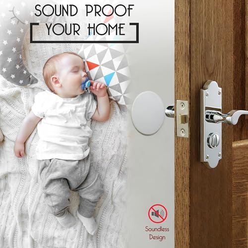 ProStoppr® Door Stoppers - X Large 5" (3 Pack) - Strong Adhesive Backing - color: White, size: X-Large 5"