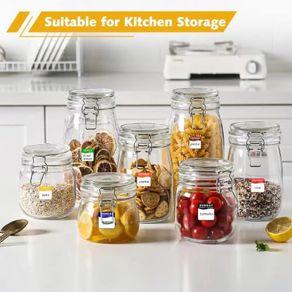 Date Stickers for Food, 7000 Pcs 1" Removable Day of the Week Food Labels in English/Español/Français with Dispenser, Monday-Sunday Date Stickers for Restaurant Kitchen Containers - color: Dispenser Set Square
