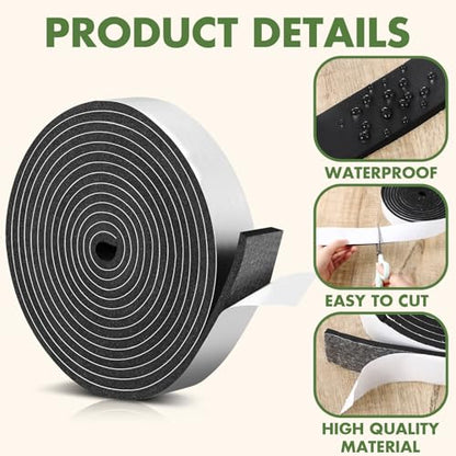 Nuanchu Foam Seal Tape Stripping - size: 1-1/2in Wide X 1/4in Thick X 16.5ft