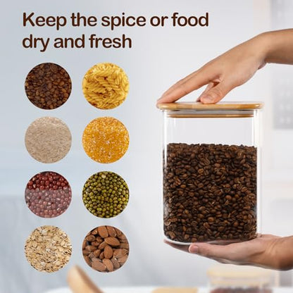 D2scrma 37oz/115oz Square Glass Storage Containers with Lids 2-Pack - size: 115oz*1/37oz*1