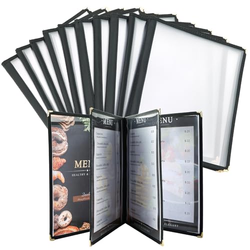 8.5 x 11 Inch Menu Covers, 10 Pack 4 Page 8 View - size: 4 page