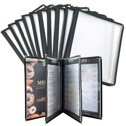 8.5 x 11 Inch Menu Covers, 10 Pack 4 Page 8 View - size: 4 page