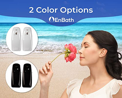 Automatic Air Freshener Spray Dispenser (4-Pack) Wall Mounted or Free Standing, Commercial and Home Use, Multiple Time Scent/Mist Release Settings for Room/Bathroom Sprayer (White)