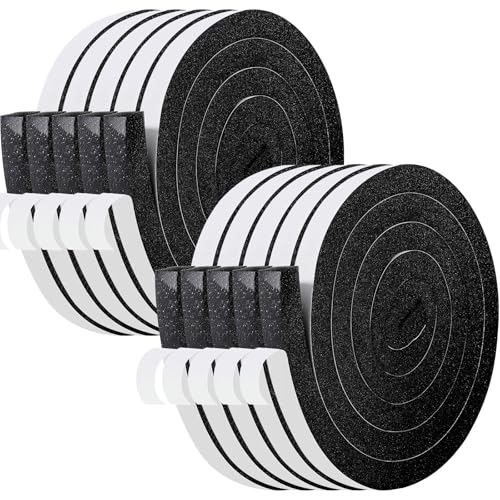 Pangda 98ft Weather Stripping Door Seal, 1" x 1" Foam Tape for Winter - color: Black, size: 1in X 1in X 98ft
