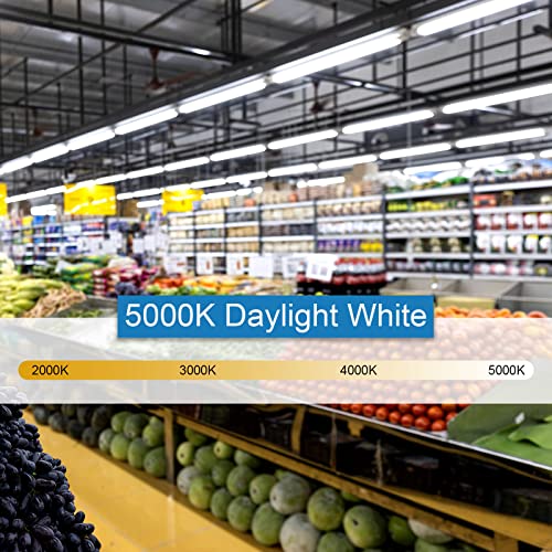 T8 LED Bulbs 4 Foot, 25-Pack 4FT LED Shop Light Tubes, 36W 4680LM 5000K Daylight White, T8 T10 T12 Fluorescent Replacement Bulbs, High Output V-Shaped, Remove Ballast, Double Ended Power - size: 25 Pack