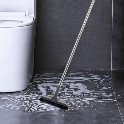 CELOX Grout Brush with Long Handle, 180°Rotation Tile Grout Cleaning Brush, Gray - color: Gray
