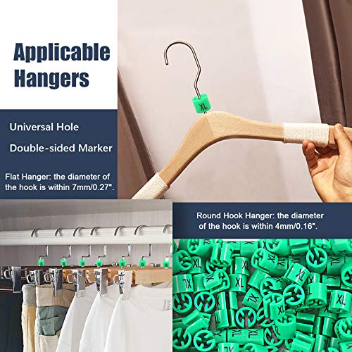 Hilitchi Clothes Hanger Size Color-Coding Garment Size Markers -(XL 150Pcs) - size: XL-150PCS