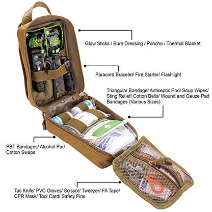 EVERLIT 250 Pcs Survival First Aid Kit - color: Tan