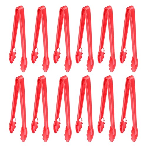 New Star Foodservice 35544 Utility Tong, 12 inch, Red, Set of 12 - color: Red (Set of 12)