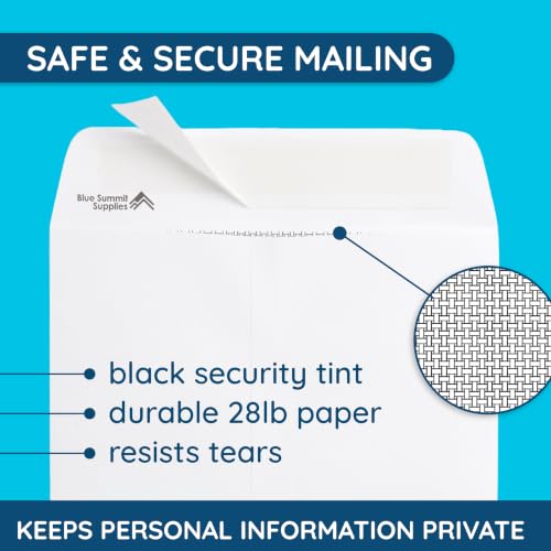 Blue Summit Supplies 100 7" x 10" Catalog Envelopes, Self Seal, White - size: 7 X 10