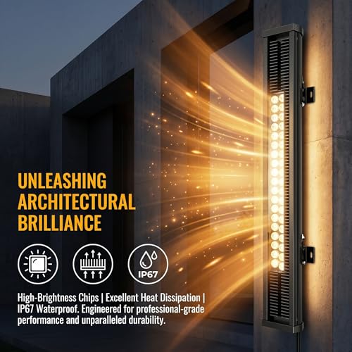 72W Wall Washer Light 40'' 2700K 120V IP67 Waterproof Plug-in - color: 2700K-Warm-White, size: 40"