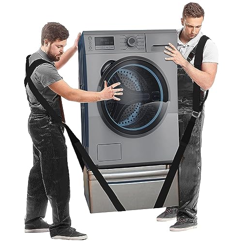 MORDEN MS Adjustable Moving Straps, 2-Person Shoulder Lifting and Moving System for Carry Furniture, Appliances, Mattresses, Heavy Objects up to 800 lbs(Black), 50.05''-104.3'', (VR-3UP6-CIA7) - color: Black