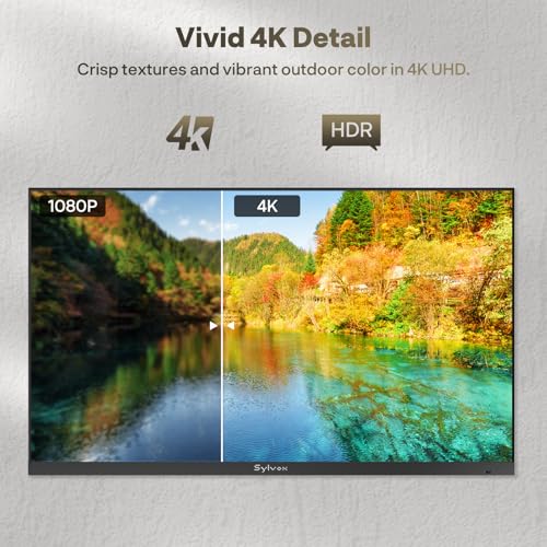 SYLVOX 43 inch Outdoor TV, Ultra-Narrow Bezel, Weatherproof TV for Outside - size: 43-inch, style: Frameless
