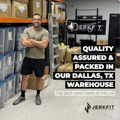 JerkFit Death Grips Premium Lifting Straps - Car Tire Grade Rubber PVC Wrist Straps for Shrugs, Pull Ups & Deadlifts with Neoprene Padded Support - size: Medium