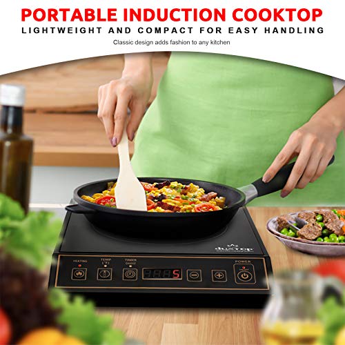 Duxtop 1800W Portable Induction Cooktop Countertop Burner, Gold 9120MC - color: Gold