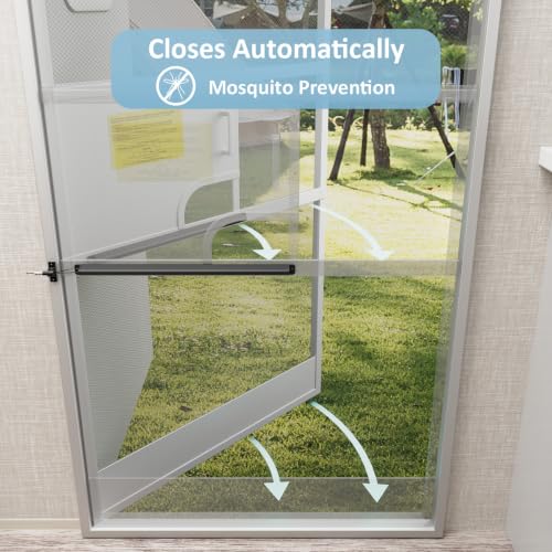 RV Screen Door Closer with Adjustable Tension, Keeps Pests & Insects Out