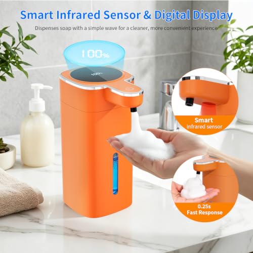 Automatic Foaming Soap Dispenser Touchless - color: Orange