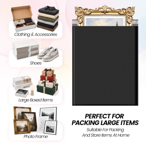 Fuxury Bubble Mailers 19x24" 120 Pack Black Large Padded Envelopes bulk - color: Black, size: 19x24" 120PC