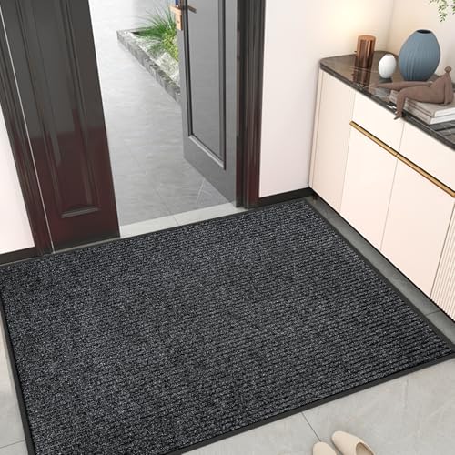 Kuyal Front Door Mat, 3'x4' Indoor Outdoor Entrance Mat - size: 36" x 48"