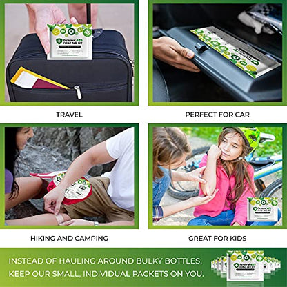 Personal First Aid Kit- 10 Pack | Clean, Treat, Protect Minor Cuts, Scrapes and Burns | Perfect for Home, Office, Car, School, Business, Camping | Individually Wrapped First Aid Products (Green)