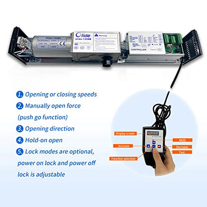 Handicap Auto Swing Door Opener, Low Energy ADA Swing Door Operator with Stainless Steel Handicap Push Buttons