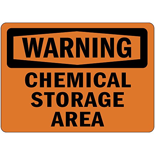 Warning Chemical Storage Area OSHA Label Vinyl Decal Sticker Kit OSHA Safety Label Compliance Signs 8"