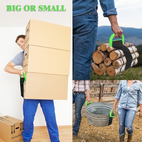 Adjustable Lifting Moving Straps, 1-Person Lifting Handle Straps with Anti-Slip Gloves, Furniture Moving Straps Support up to 600Lbs for Furniture, Boxes, House-Moving - style: 1-Person Lifting Handle Straps