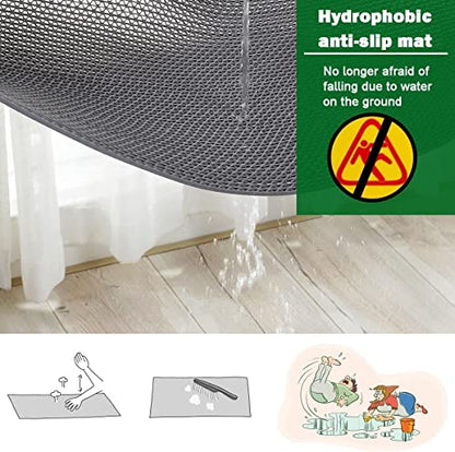 jxgzyy Commercial Drainage Mat Non Slip Wet Area Commercial Floor Mat, Grey - color: Grey, size: 196.8"L x 36"W x 0.2"Th