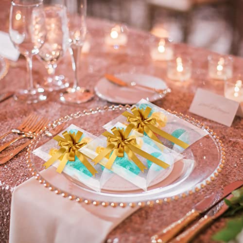 ISKYBOB 50 Pack Clear Plastic Pillow Boxes for Favors, Mini Pillow Gift Boxes for Candy Treats Transparent Packing Box 4x2