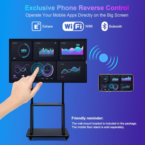 49" Smart Board 4K Android 12 8GB+64GB, for Office & Classroom - size: 49 Inch