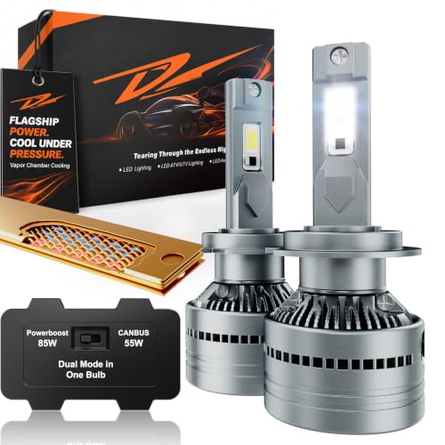 LUXSTER H7 Dracarys 100000lm Dual Power LED Bulbs 6000K (2 Pack) - size: H7