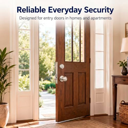 Tandefio 1 Set Double Cylinder Mortise Lock, Left Hand, Silver - color: Silver, style: Left Hand