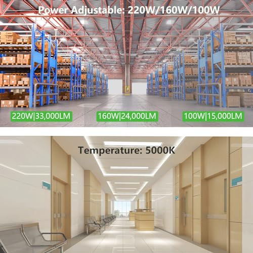 4FT LED Linear High Bay Shop Light with Motion Sensor 220W 5000K