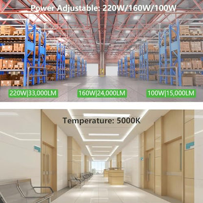 4FT LED Linear High Bay Shop Light with Motion Sensor 220W 5000K