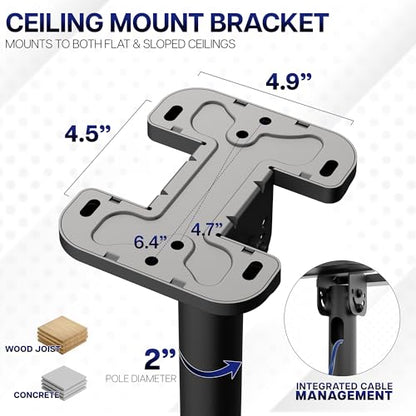 VIVO Back-to-Back Dual TV Ceiling Mount, 43-86 inch Screens, MOUNT-VC286-5 - size: Dual Mount