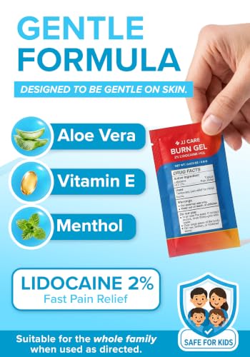 Burn Gel Packet | 160-Pack | with Lidocaine & Aloe Vera | FSA&HSA Eligible