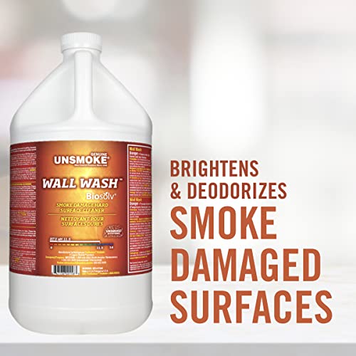 Wall Wash with Biosolv, Smoke Damage Degreaser, 1 Gal, 4 Pack - size: 128 Fl Oz (Pack of 4)