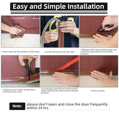Esufeir 39”X2 Under Door Draft Stopper with Brush,White - color: White, size: 39" X 2Pack