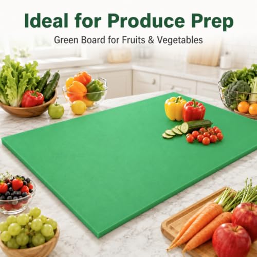 Commercial Cutting Board, 36 x 24 x 0.38 Inches, Green - color: Green, size: 36"L x 24"W