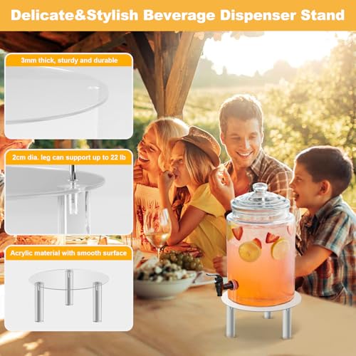 1pcs Beverage Dispenser Stand, 7.9 Inch Acrylic Drink Water Dispenser Stand